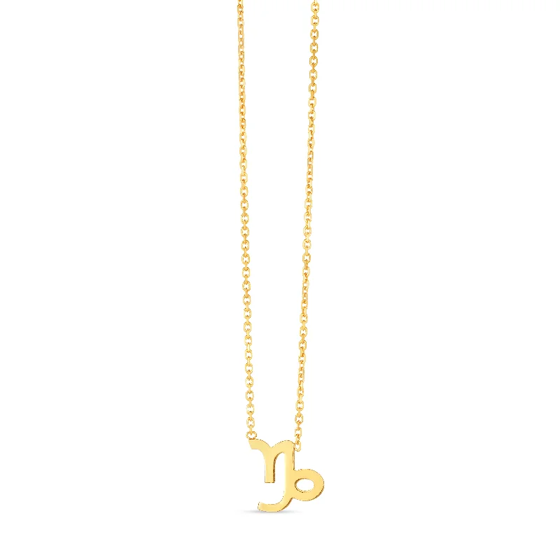 Best necklaces and pendants with zodiac signs for a celestial, astrology-inspired vibe-14K Gold Capricorn Necklace