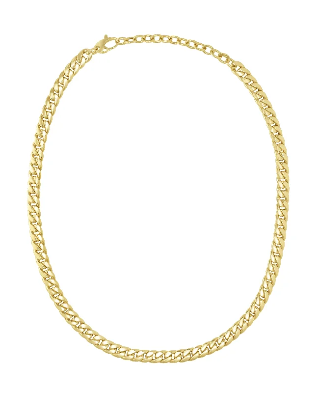 Stunning necklaces and pendants with jade gemstones for a calming green hue-14K Gold Classic Cuban Link