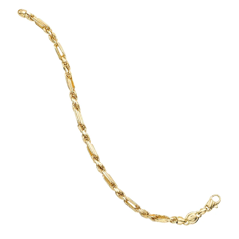 Unique necklaces and pendants with tree of life motifs for nature-inspired elegance-14K Gold Figarope Chain