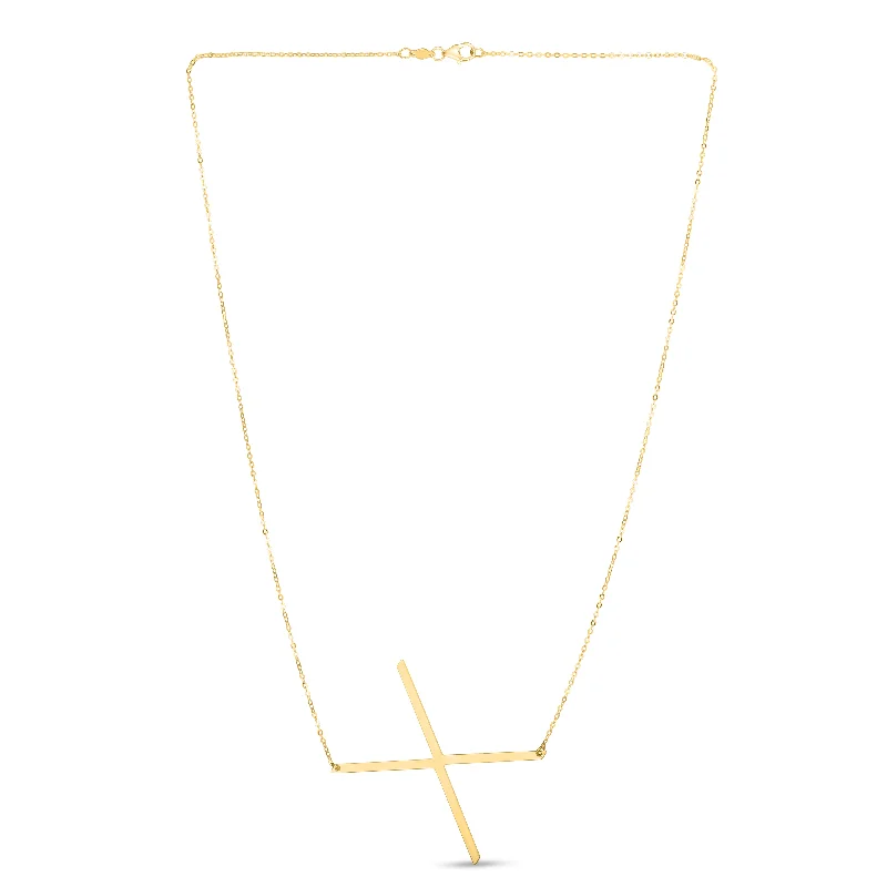 Best necklaces and pendants with zodiac signs for a celestial, astrology-inspired vibe-14K Gold Large Initial X Necklace