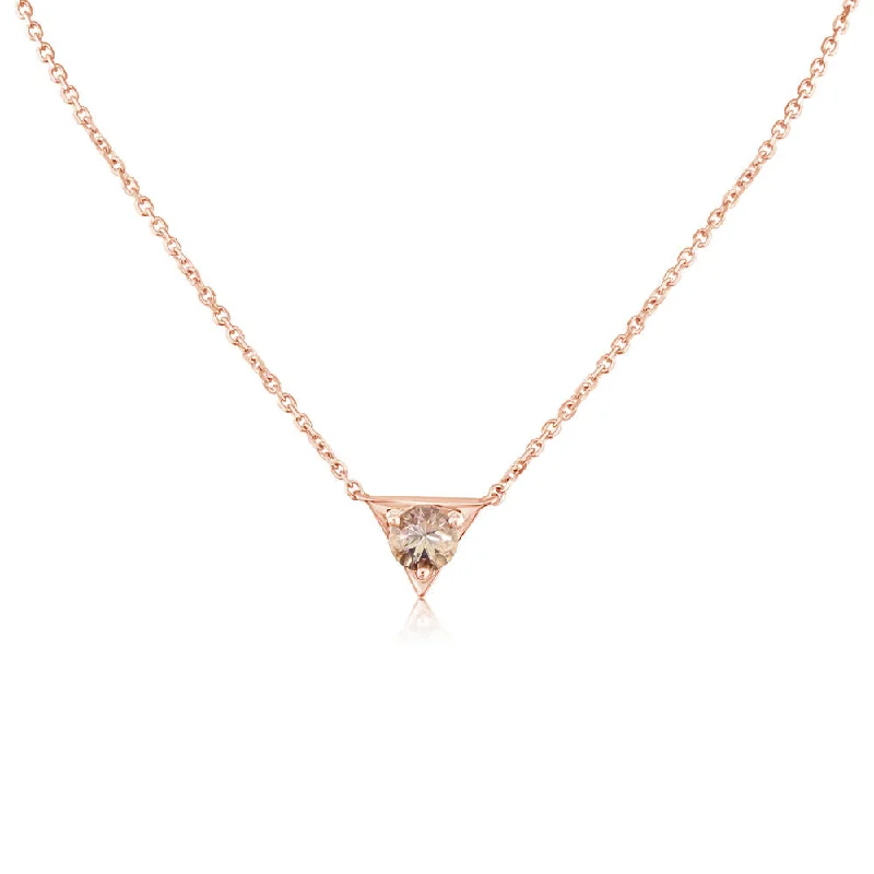 Necklaces and pendants with diamond pendants for a luxurious sparkling effect-14K Rose Gold Lotus Garnet Neckpiece