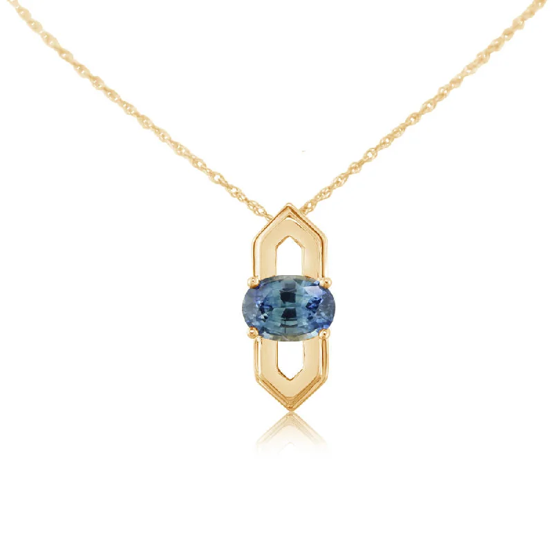 Best necklaces and pendants with cross pendants for a spiritual, meaningful symbol-14K Yellow Gold Montana Sapphire Pendant