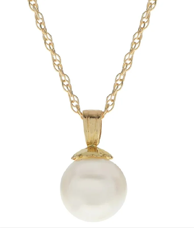 Best necklaces and pendants with intricate beadwork for a bohemian-inspired look-14KT Yellow Gold Akoya Pearl Pendant