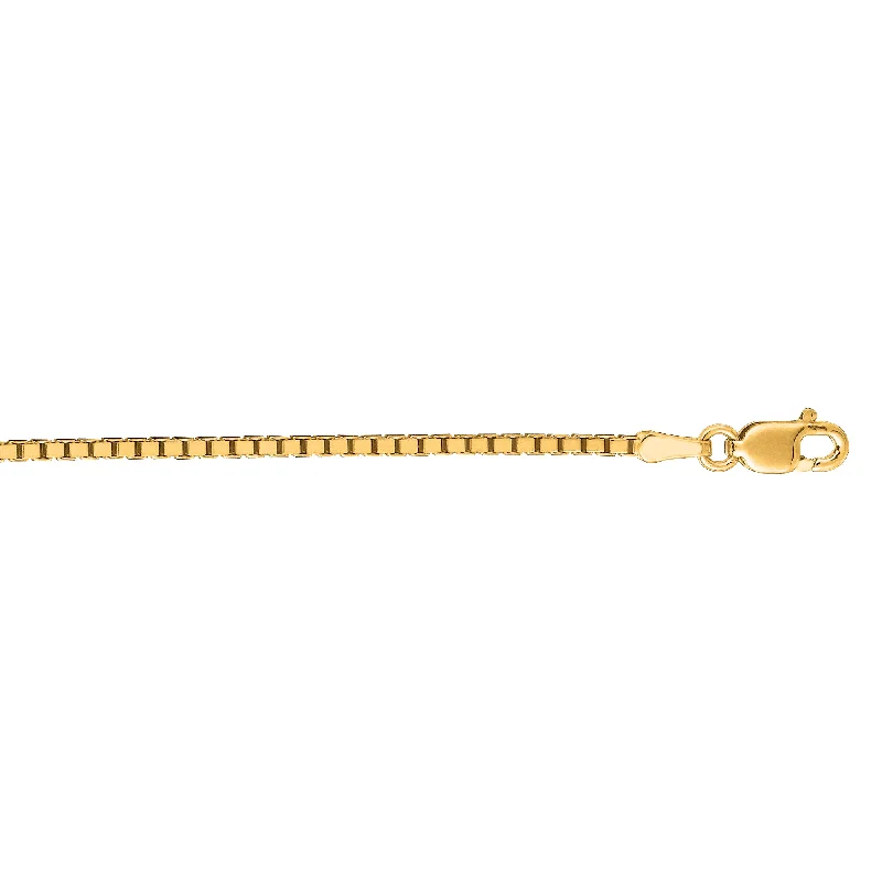 Necklaces and pendants with ocean-inspired designs for a refreshing, beachy feel-18K Gold 1.4mm Classic Box Chain