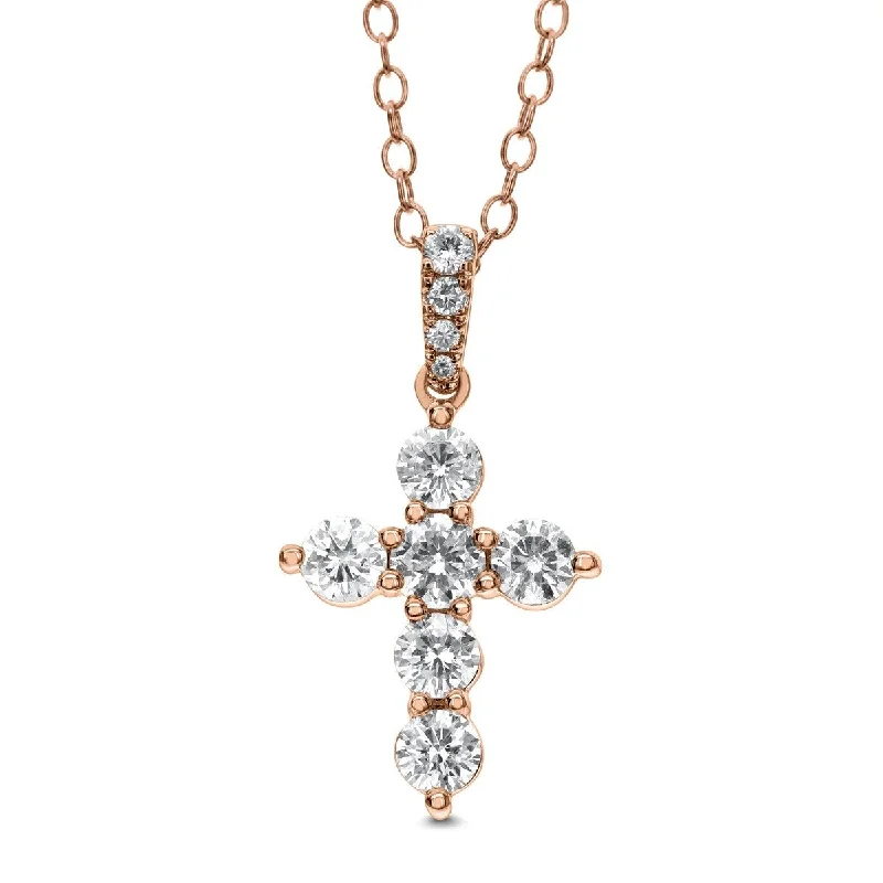 Elegant necklaces and pendants with infinity symbols for timeless designs-18KT GOLD 3/4 CTW DIAMOND CROSS PENDANT