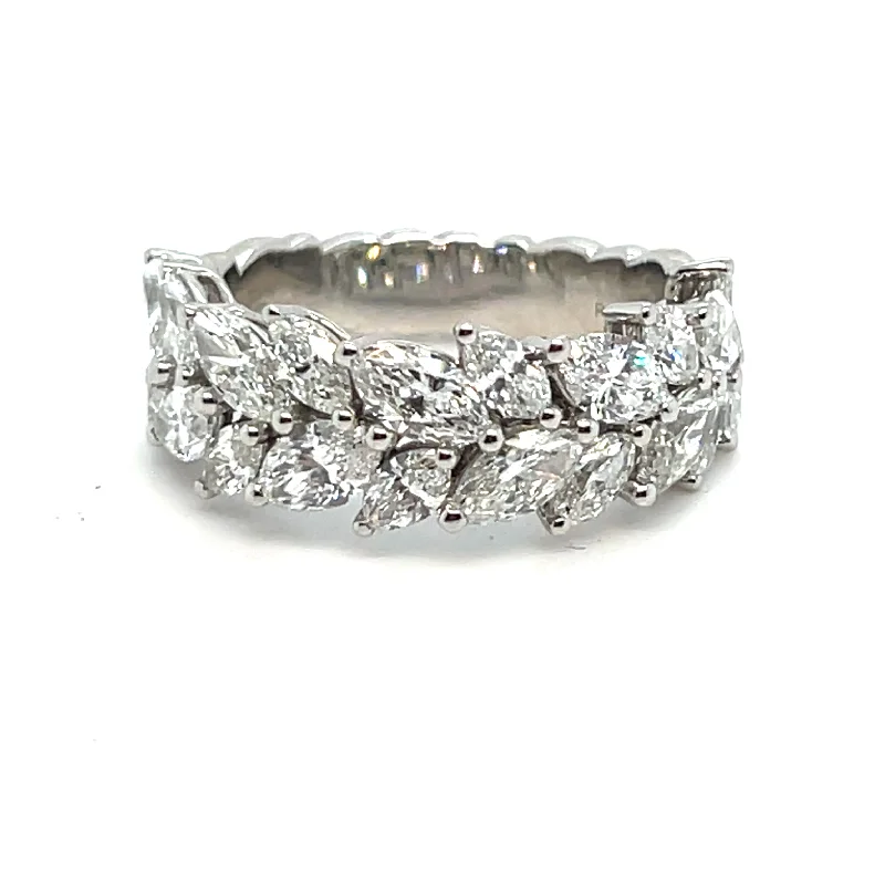 Unique necklaces and pendants with artistic shapes for a creative, one-of-a-kind design-18kt White Gold Diamond Eternity Band