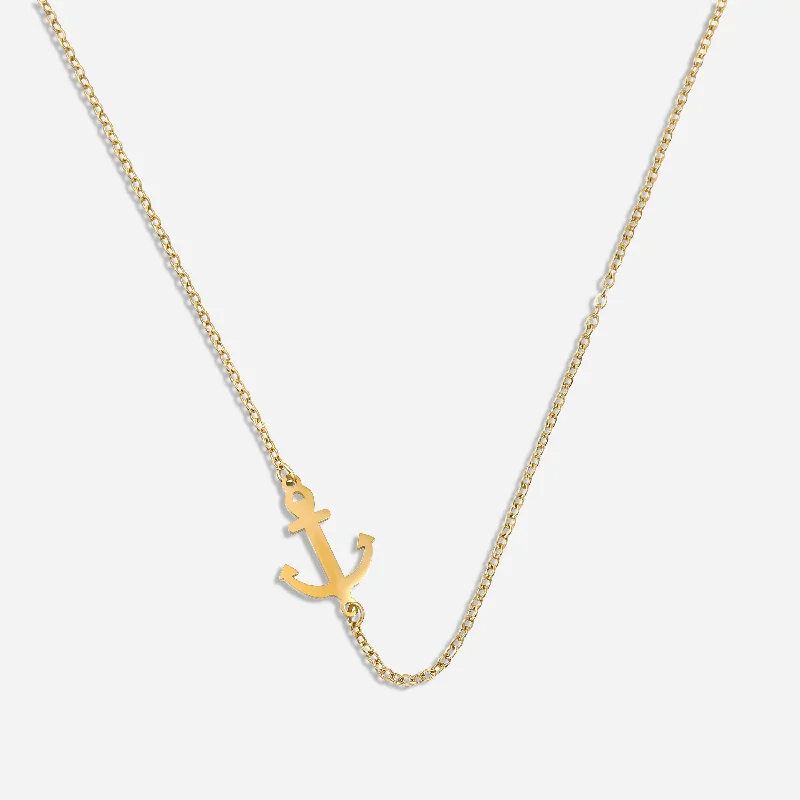 Necklaces and pendants with leaf-shaped designs for an earthy, organic feel-Anchor Necklace