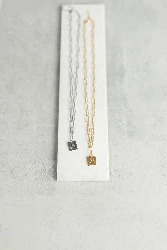 Unique necklaces and pendants with engraved messages for a sentimental gift-BOUND NECKLACE · PROVERBS 3:3-4