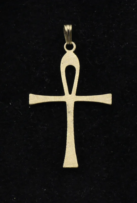 Rings with vintage claw prongs for elegance -Curtis Manufacturing Co. - Vintage 14k Gold Filled Ankh Pendant