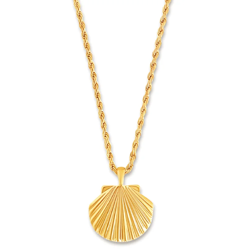 Best necklaces and pendants with black diamonds for an edgy, bold statement-Ellie Vail - Natalia Oversized Shell Pendant Necklace