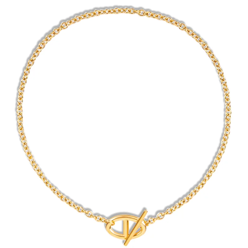 Best necklaces and pendants with layered designs for a chic, stacked look-Ellie Vail - Raya Anchor Toggle Chain Necklace