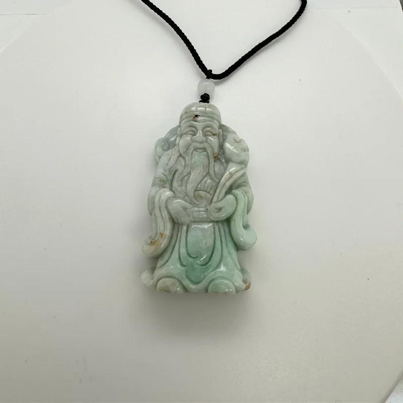 Necklaces and pendants with personalized charms for a custom piece of jewelry-Estate Light Green Jade Pendant