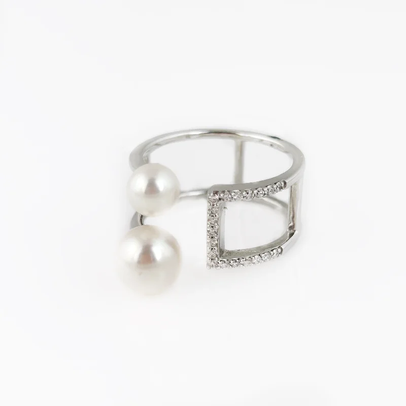 Rings with citrine stones for sunny vibes -Freshwater Pearl Ring