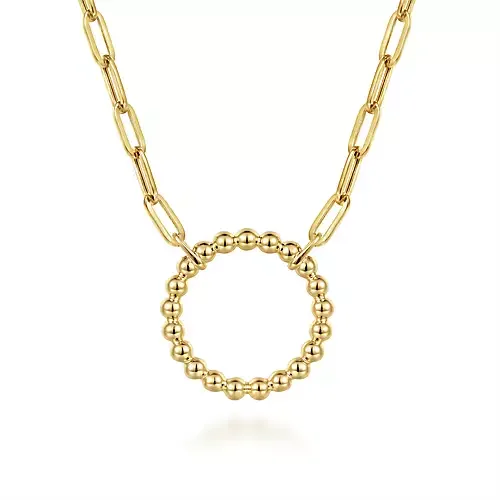 Best necklaces and pendants with layered designs for a chic, stacked look-Gabriel & co. Yellow Bujukan Circle Pendant Necklace