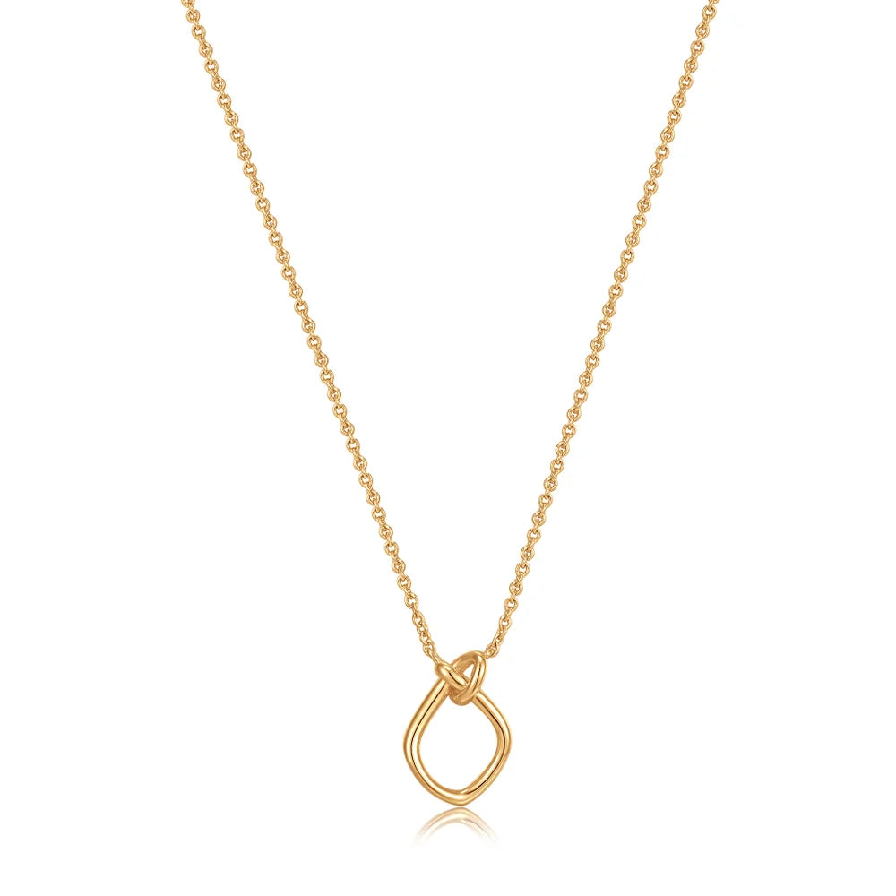 Best necklaces and pendants with intertwined designs for a symbol of unity-Gold Knot Necklace