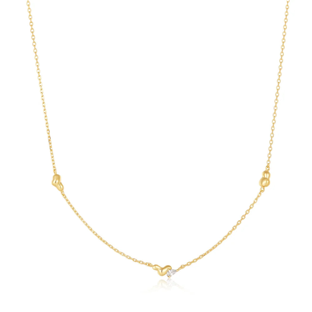 Best necklaces and pendants with floral designs for a feminine and elegant feel-Gold Twisted Wave Chain Necklace