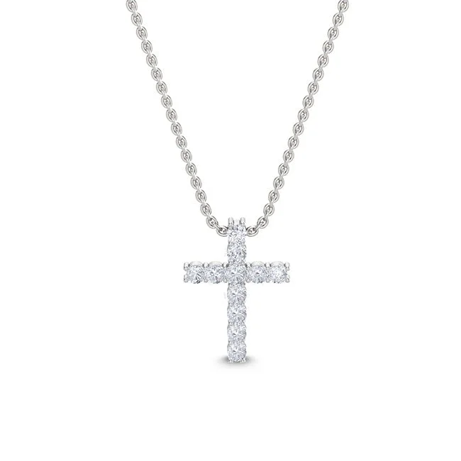 Elegant necklaces and pendants with infinity symbols for timeless designs-Lab Grown Diamond Cross Necklace