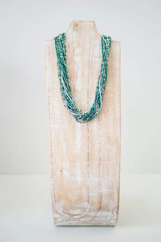 Necklaces and pendants with lock and key designs for a symbolic gesture-Medium Sweet Strands Necklace <br> Jade