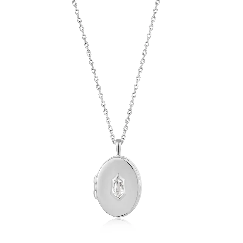 Unique necklaces and pendants with vintage-inspired designs for timeless appeal-SPARKLE LOCKET PENDANT NECKLACE