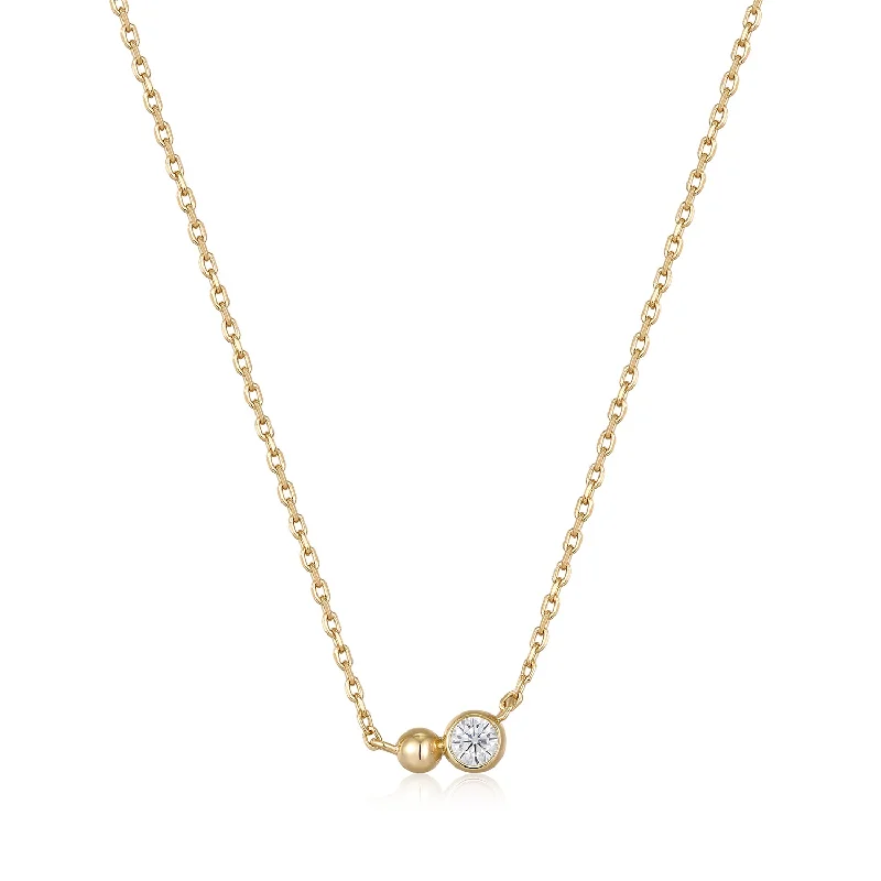 Best necklaces and pendants with matching earrings for a coordinated, elegant look-Gold Orb Sparkle Pendant Necklace