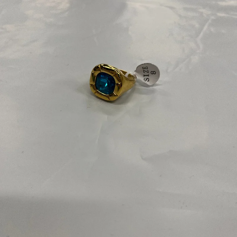 Rings with peacock ore for iridescent glow -Ring Other By Cmb 18kt Plated Over Stainless Steel