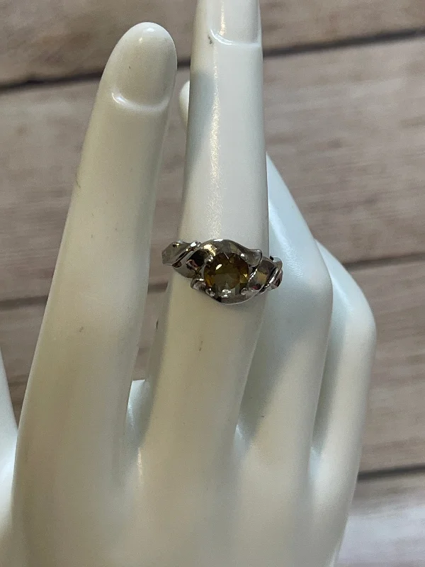 Minimalist rings with tiny diamond dot accents -Ring Sterling Silver By Cmb, Size: 6