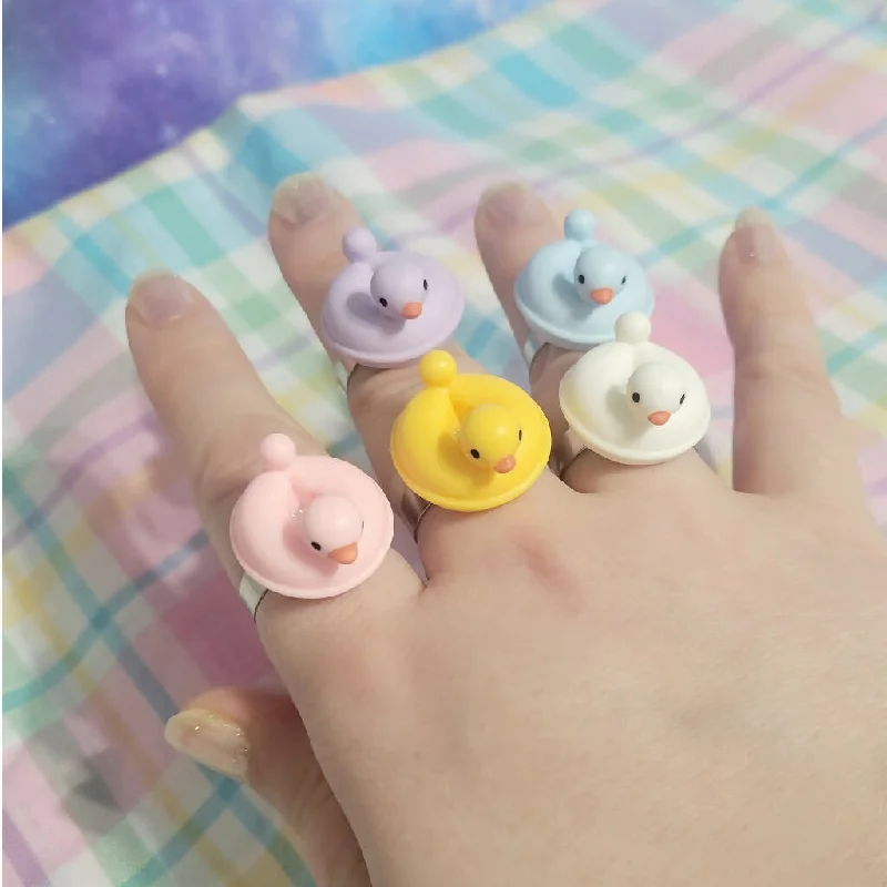 Rings with double bands for modern twist -Rubber Ducky Innertube Ring (5 Colors)