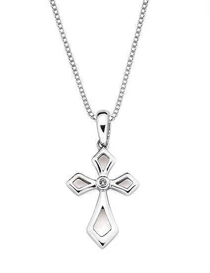 Best necklaces and pendants with vintage lockets for a nostalgic, sentimental look-Silver Cross Pendant Necklace