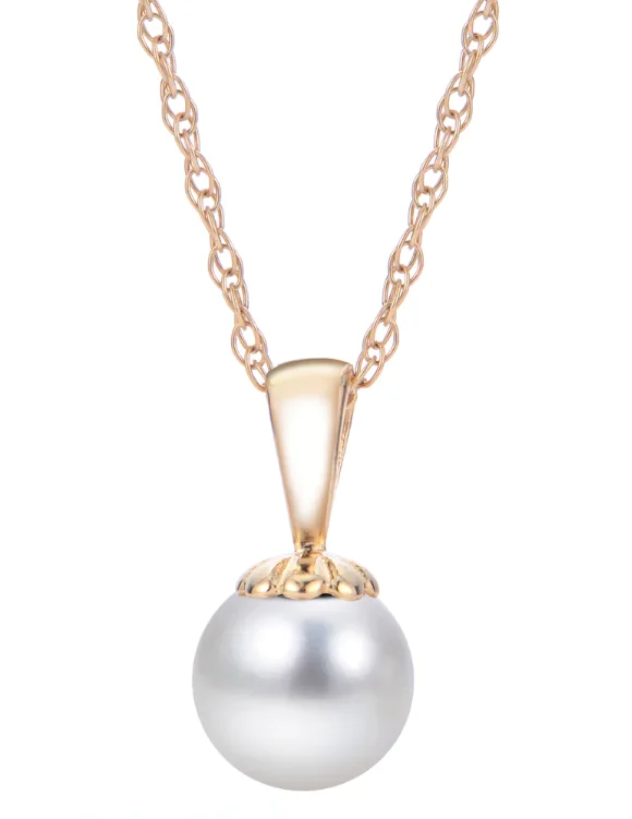 Unique necklaces and pendants with gemstones for a colorful and vibrant statement-Single Pearl Pendant