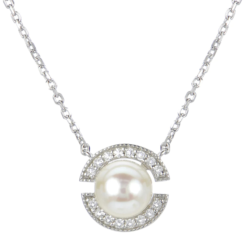 Beautiful necklaces and pendants with layered chains for a fashionable, chic look-Sterling Silver Freshwater Pearl Necklace