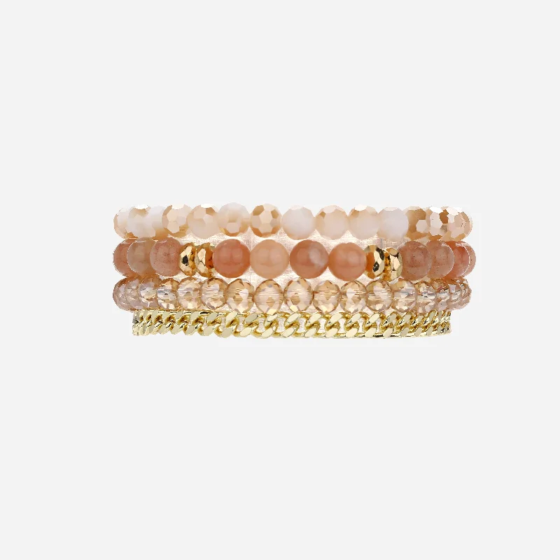 Necklaces and pendants with clear quartz for a pure and radiant look-Sunstone & Sand Mini Cuff