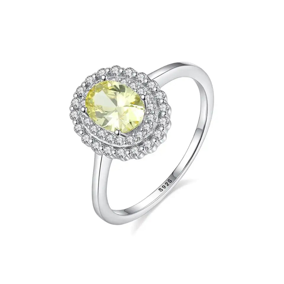 Rings with shield-shaped stones for boldness -Women 925 Sterling Silver Anillos Princess Diana William Kate Middleton's Natural Yellow Topaz Engagement Ring